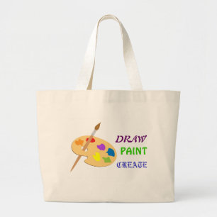 Bolsa Tote Grande Saco de arte da paleta do artista de pintura de de