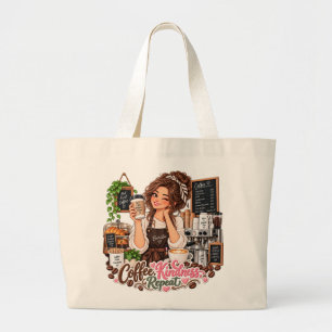 Bolsa Tote Grande Saco de Barista Café Gentileza Repita Café L