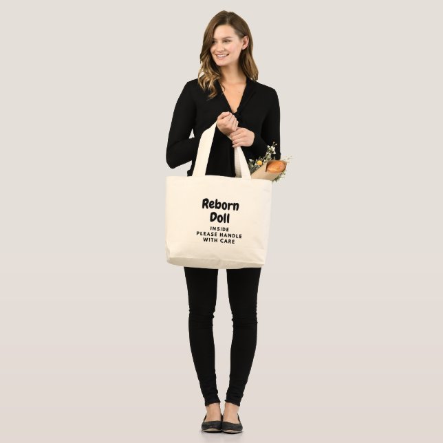 Bolsa Tote Grande Saco de Bebê Reborn (Frente (modelo))