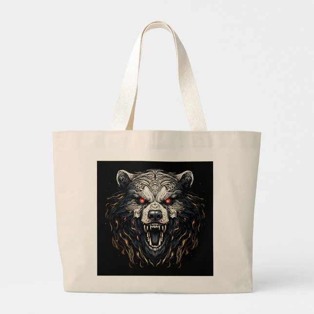 Bolsa Tote Grande Saco de compras Brown Bear (Verso)
