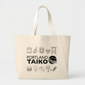 Bolsa Tote Grande Saco de compras com desenho da Portland Taiko