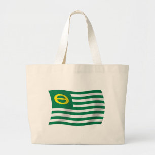 Bolsa Tote Grande Saco de Compras da Bandeira do Movimento Ecológico