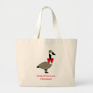 Bolsa Tote Grande Saco de compras de ganso canadense de Natal