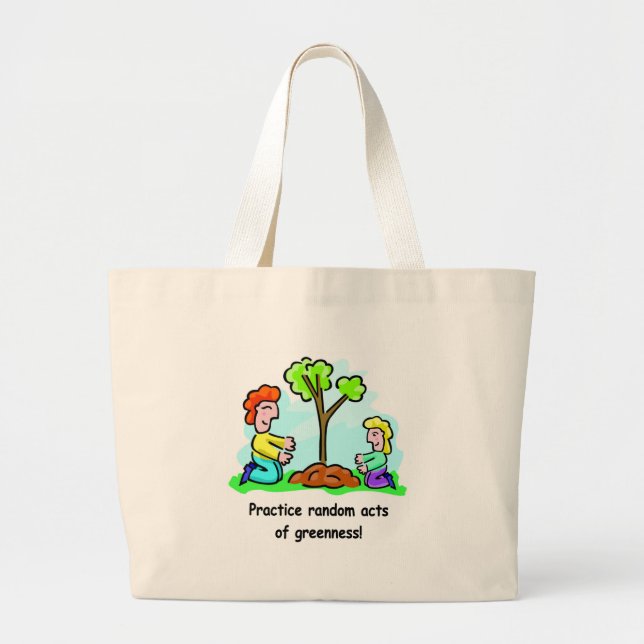 Bolsa Tote Grande Saco de compras Eco-Amigável das canvas (Frente)