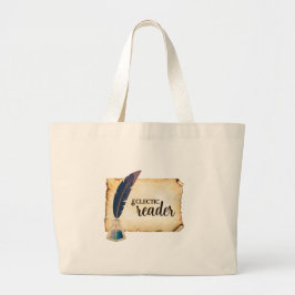 Bolsa Tote Grande Saco de Compras para Leitores Ecléticos