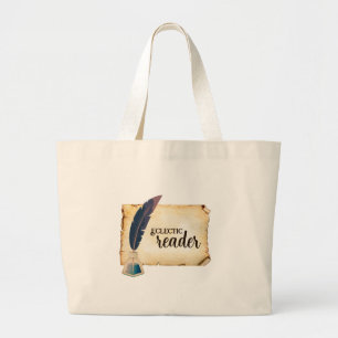 Bolsa Tote Grande Saco de Compras para Leitores Ecléticos