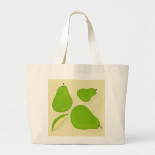 Bolsa Tote Grande Saco de Compras Pera Verde