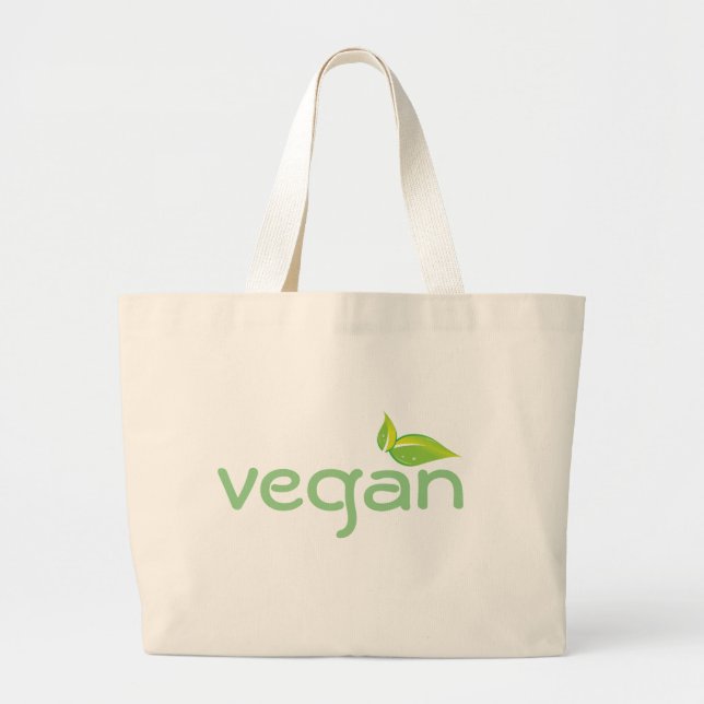 Bolsa Tote Grande Saco de compras reusável do Vegan (Frente)