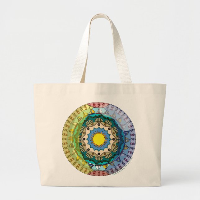 Bolsa Tote Grande Saco de Compras Verão Sunshine (Frente)