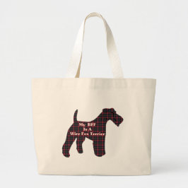 Bolsa Tote Grande Saco de ferramentas BFF de Fox Terrier com fio