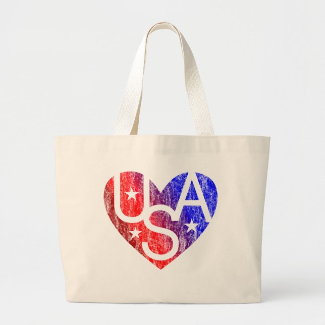 Bolsa Tote Grande Saco de ferramentas do LOVER HEART® USA (Frente)