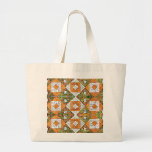 Bolsa Tote Grande Saco de ferramentas grandes do MOSAIC AUTUMN