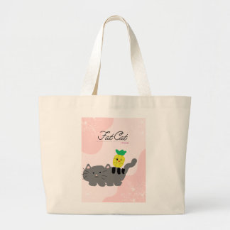 Bolsa Tote Grande Saco de gato gordo duplo