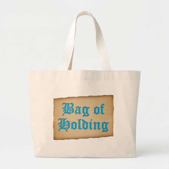 Bolsa Tote Grande Saco de guardarar (inglês velho, pergaminho) (Frente)