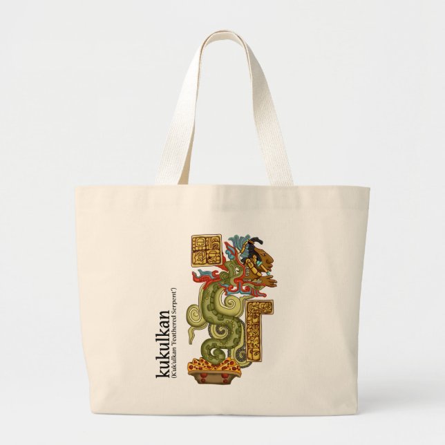 Bolsa Tote Grande Saco de Kukulcan (Frente)