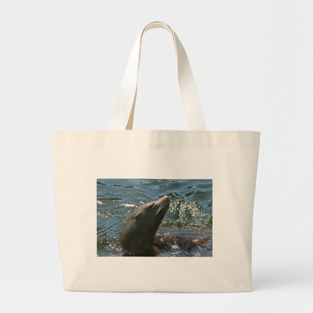 Bolsa Tote Grande Saco de Leão-Marinho (Frente)