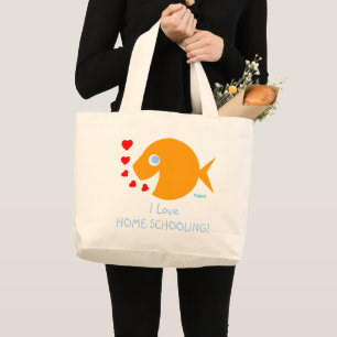 Bolsa Tote Grande Saco de livro bonito do professor de Homeschooling
