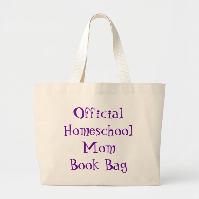 Bolsa Tote Grande Saco de livro da mamã de Homeschool (Frente)