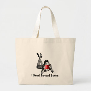 Bolsa Tote Grande Saco de livro eu li livros proibidos