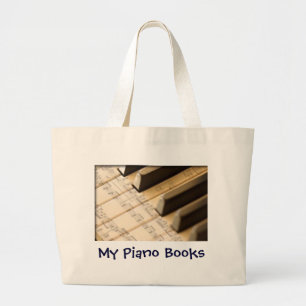 Bolsa Tote Grande Saco de livros do piano