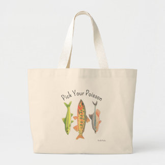 Bolsa Tote Grande Saco de lona extra grande para peixes nativos do C