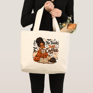 Bolsa Tote Grande Saco de Lona Sem Truques Somente Café Presente par