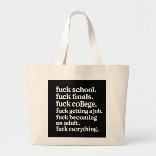 Bolsa Tote Grande Saco de mão Anti-Estabelecimento Rant  