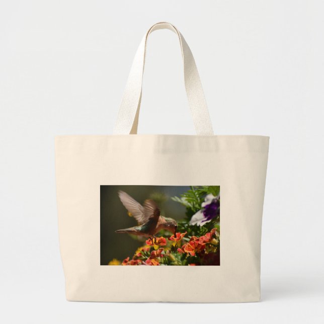 Bolsa Tote Grande Saco de mão Beija-flor (Frente)