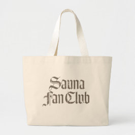 Bolsa Tote Grande Saco de mão cinza jumbo Sauna Fan Club