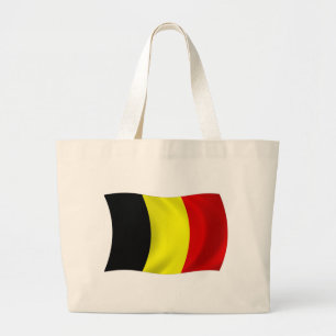 Bolsa Tote Grande Saco de mão com a bandeira da Bélgica