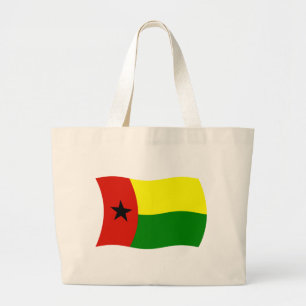 Bolsa Tote Grande Saco de mão com a bandeira da Guiné-Bissau