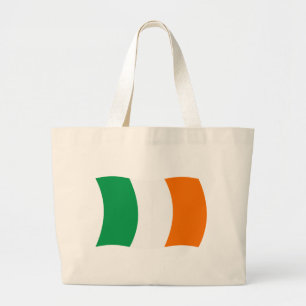 Bolsa Tote Grande Saco de mão com a bandeira da Irlanda