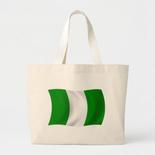 Bolsa Tote Grande Saco de mão com a bandeira da Nigéria
