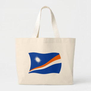 Bolsa Tote Grande Saco de mão com a bandeira das Ilhas Marshall
