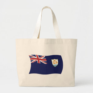 Bolsa Tote Grande Saco de mão com a bandeira de Anguilla