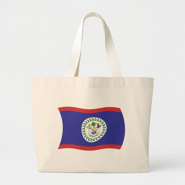 Bolsa Tote Grande Saco de mão com a bandeira de Belize (Frente)