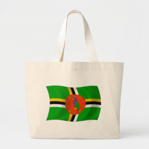 Bolsa Tote Grande Saco de mão com a bandeira de Dominica
