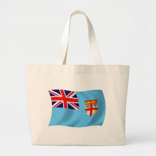 Bolsa Tote Grande Saco de mão com a bandeira de Fiji