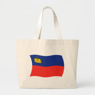 Bolsa Tote Grande Saco de mão com a bandeira de Liechtenstein