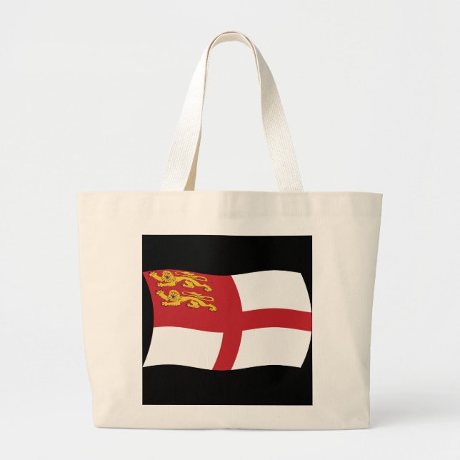 Bolsa Tote Grande Saco de mão com a bandeira de Sark (Frente)