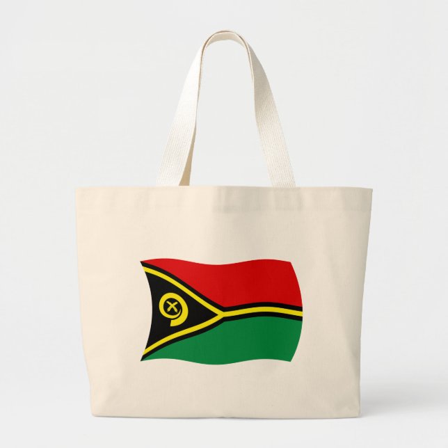 Bolsa Tote Grande Saco de mão com a bandeira de Vanuatu (Frente)