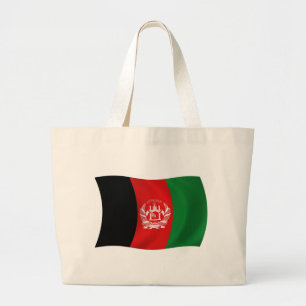 Bolsa Tote Grande Saco de mão com a bandeira do Afeganistão