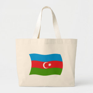 Bolsa Tote Grande Saco de mão com a bandeira do Azerbaijão