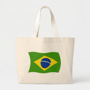 Bolsa Tote Grande Saco de mão com a bandeira do Brasil