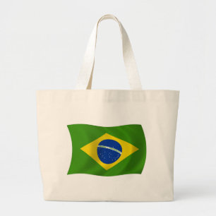 Bolsa Tote Grande Saco de mão com a bandeira do Brasil