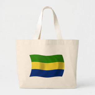 Bolsa Tote Grande Saco de mão com a bandeira do Gabão