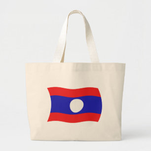 Bolsa Tote Grande Saco de mão com a bandeira do Laos
