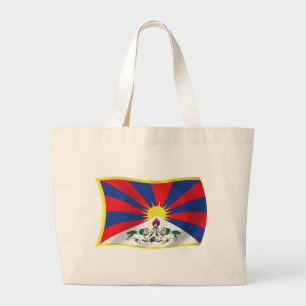 Bolsa Tote Grande Saco de mão com a bandeira do Tibete