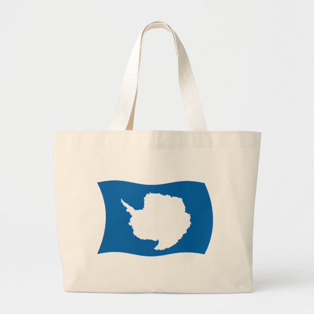 Bolsa Tote Grande Saco de mão com bandeira da Antártida (Frente)