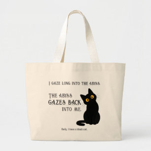 Bolsa Tote Grande Saco de mão com citação de Nietzsche para pais de